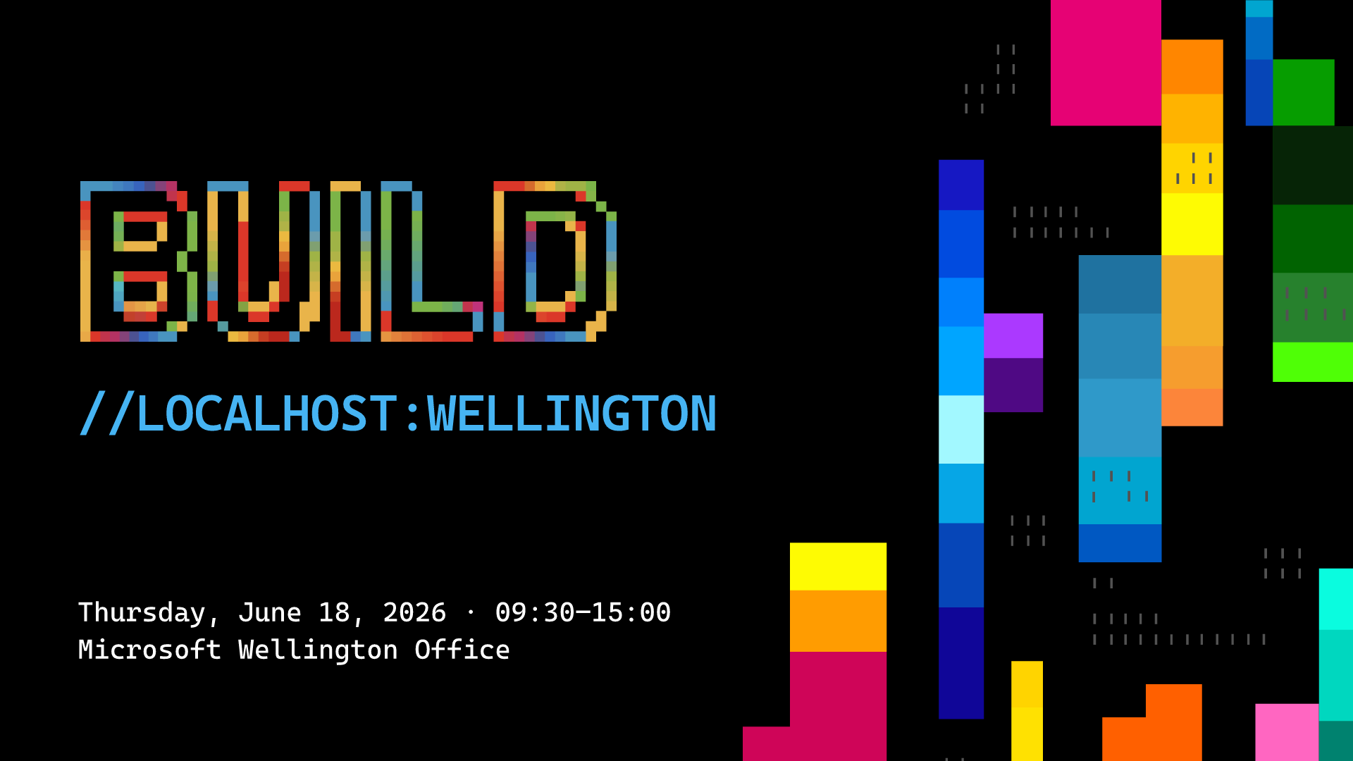 Microsoft Build Localhost Wellington event graphic